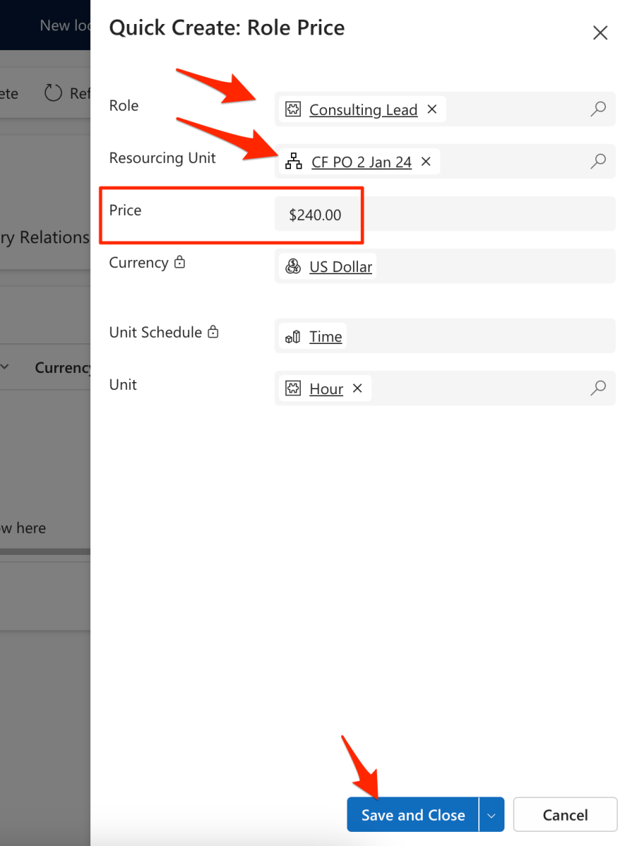 Resource Roles and adding Role Prices to Cost and Sales Price List in Project Operations